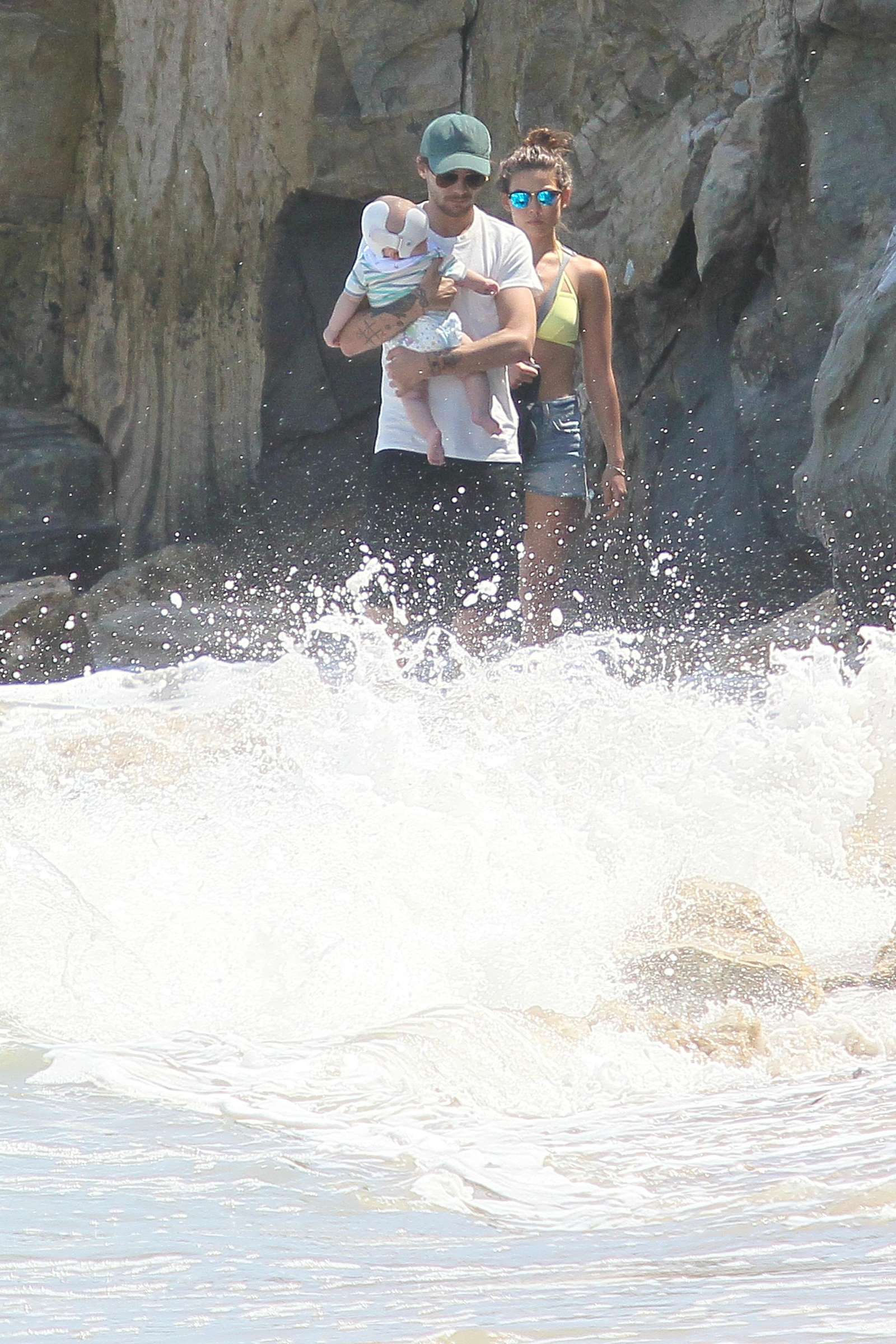 Danielle Campbell in Yellow Bikini at a Beach in Malibu