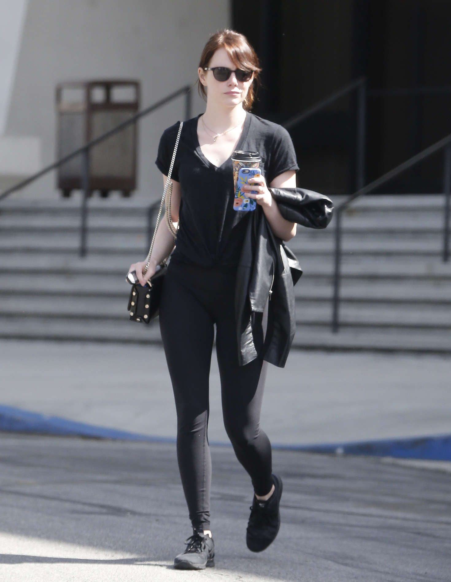 Emma Stone in Black out in LA