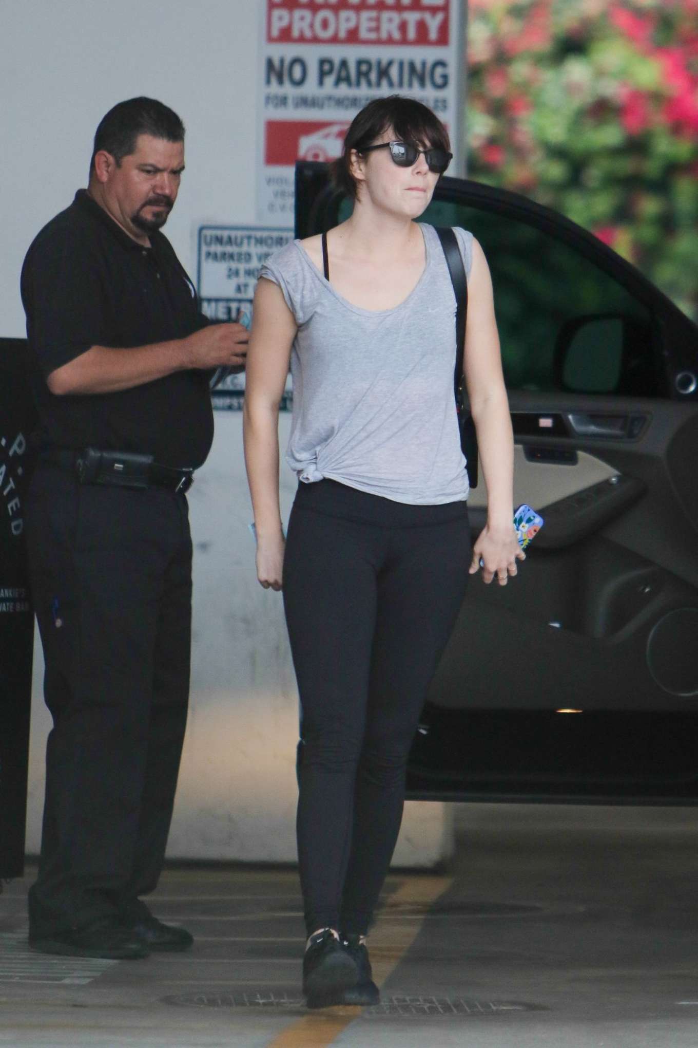 Emma Stone in Tight Leggings out in Beverly Hills