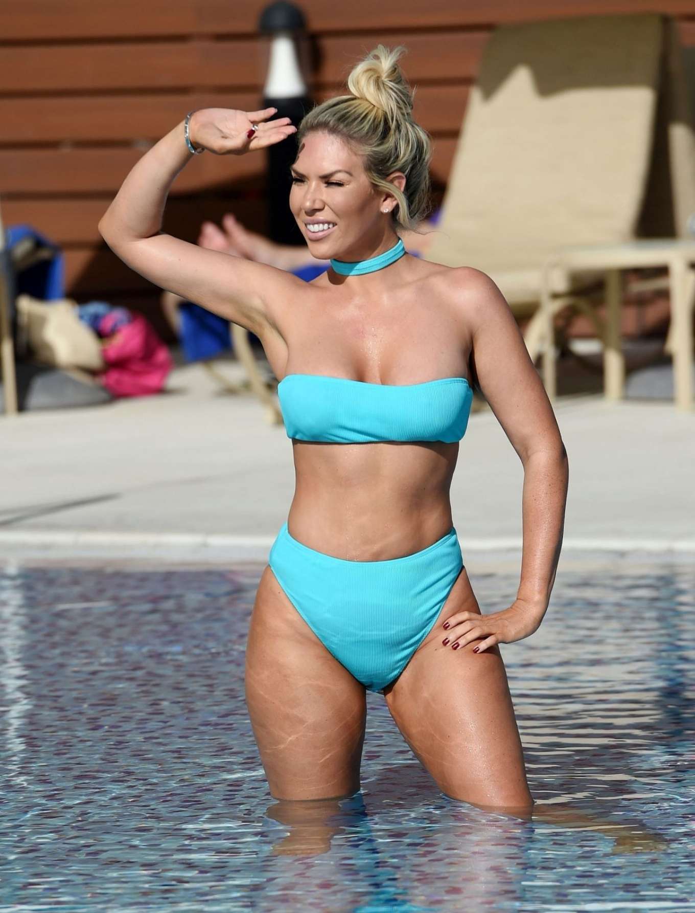 Frankie Essex In Blue Bikini 2018 04 GotCeleb