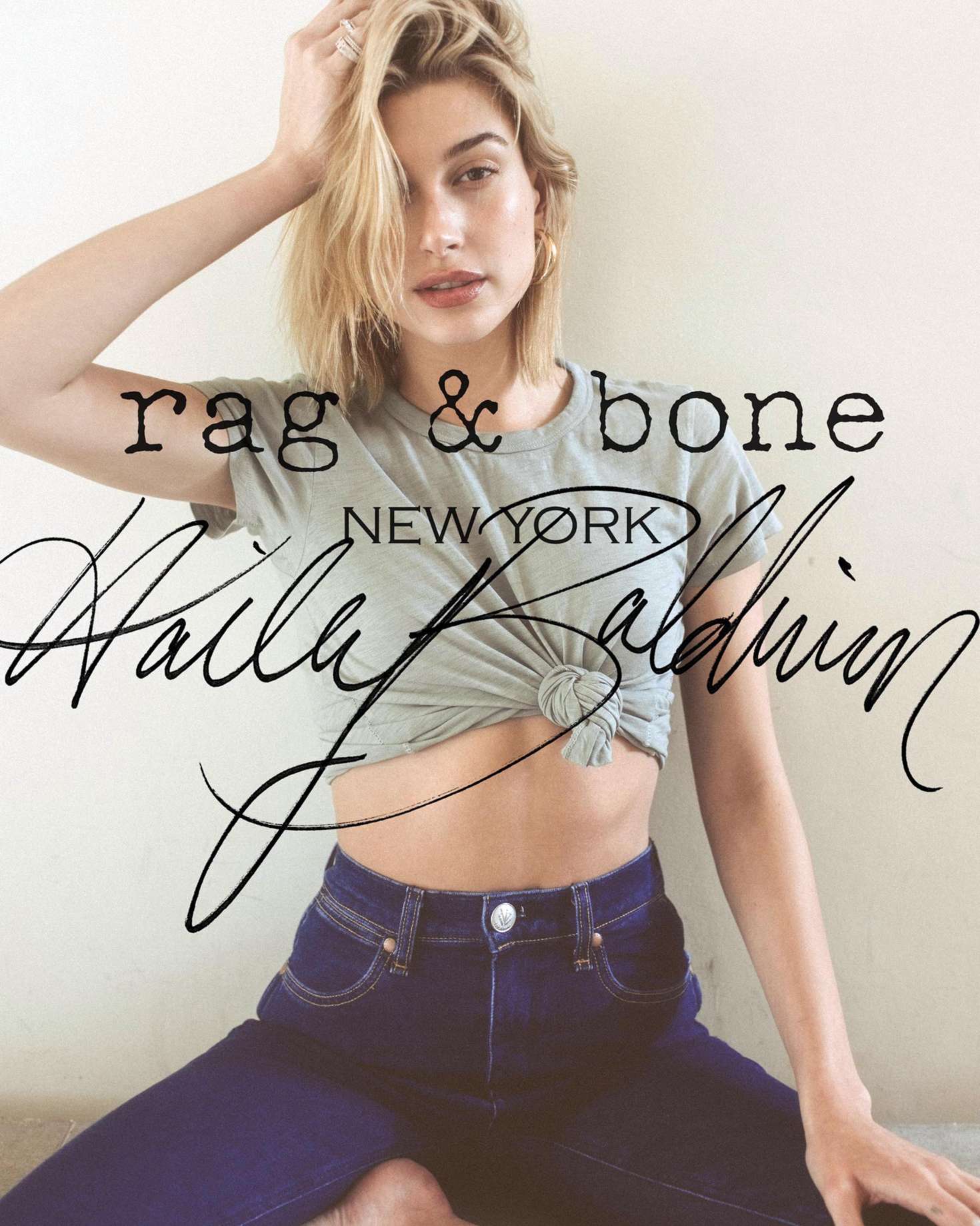 Hailey Baldwin â€“ Poses for â€˜Rag & Boneâ€™ The DIY Project in NYC