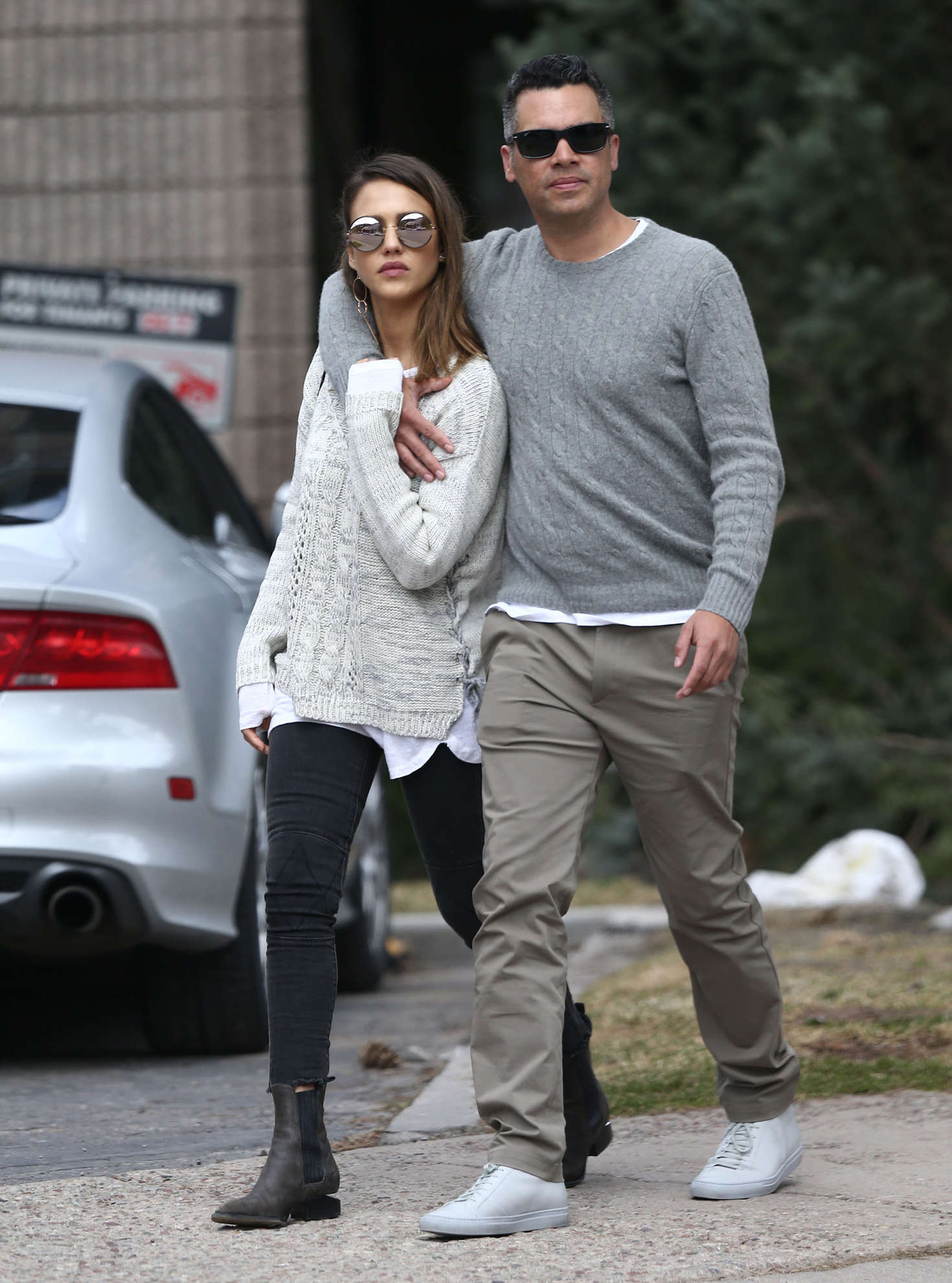 Jessica Alba and Cash Warren out and about in Aspen