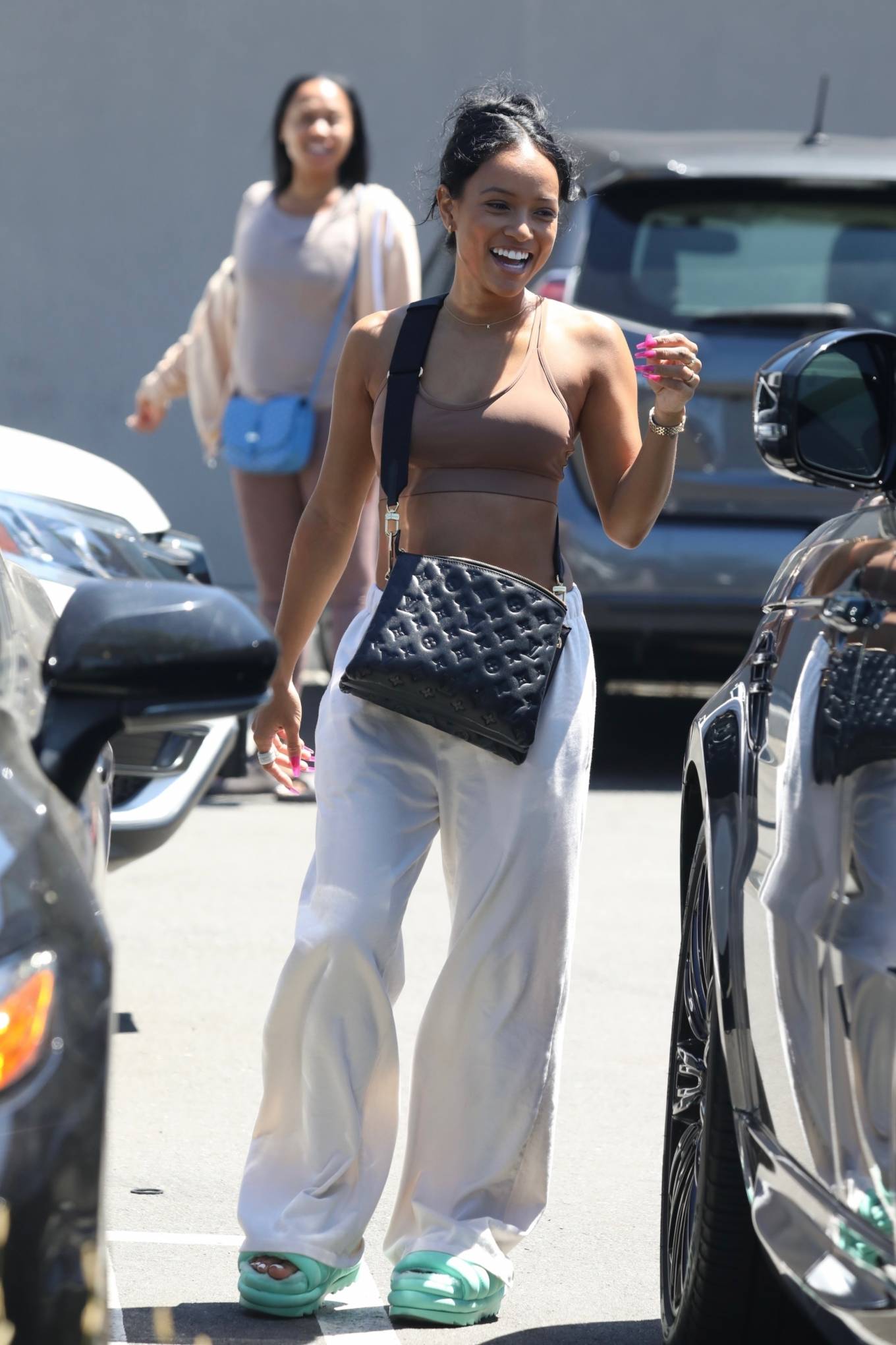 Index Of Wp Content Uploads Photos Karrueche Tran In A Crop Top Out