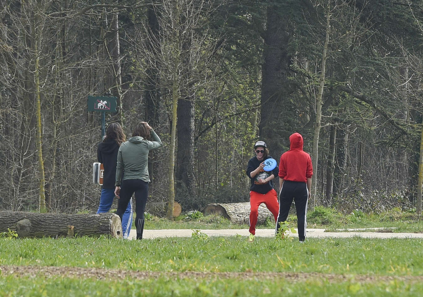 Kristen Stewart with Soko in a park in Paris