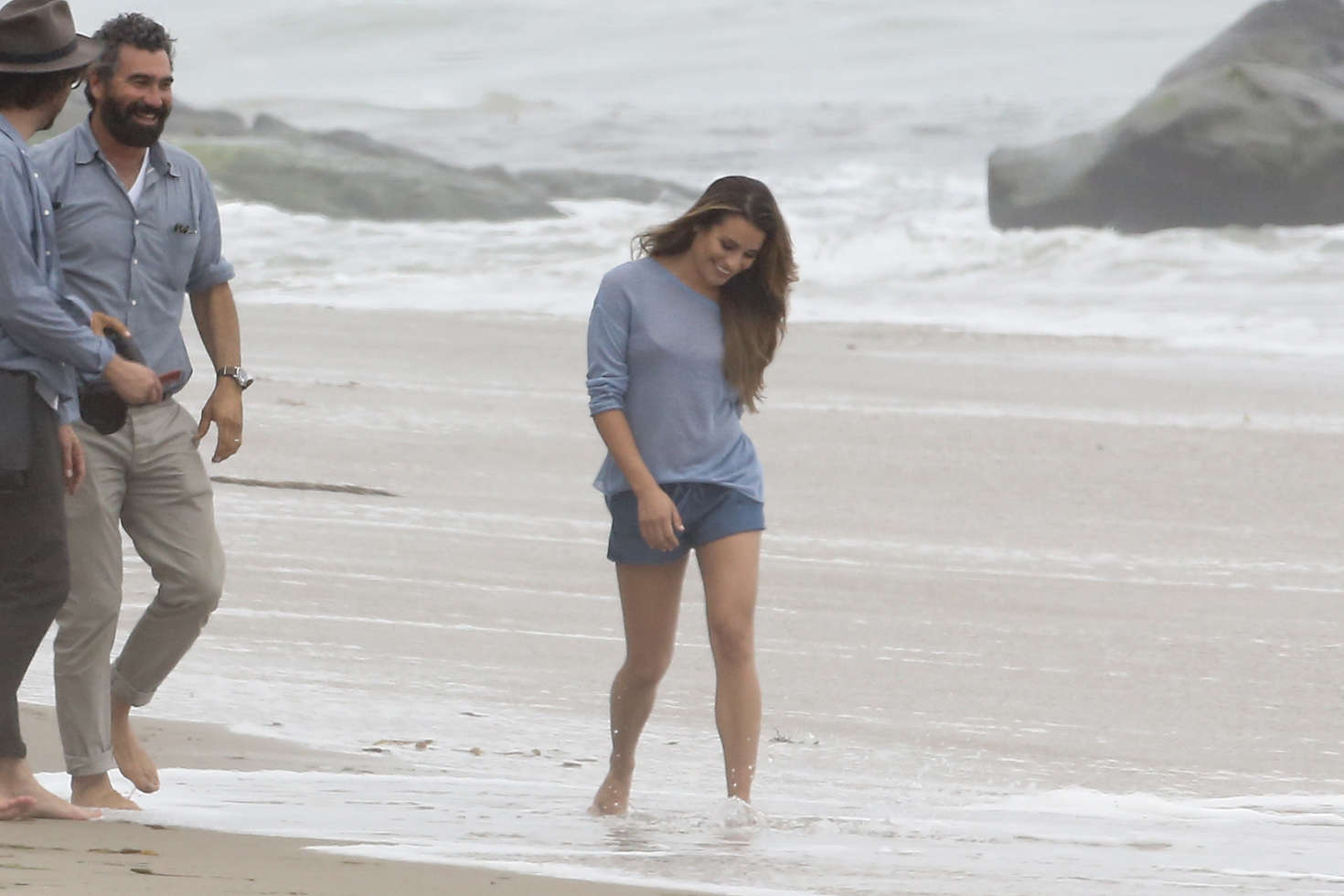 Lea Michele â€“ Photoshoot on the beach in Malibu