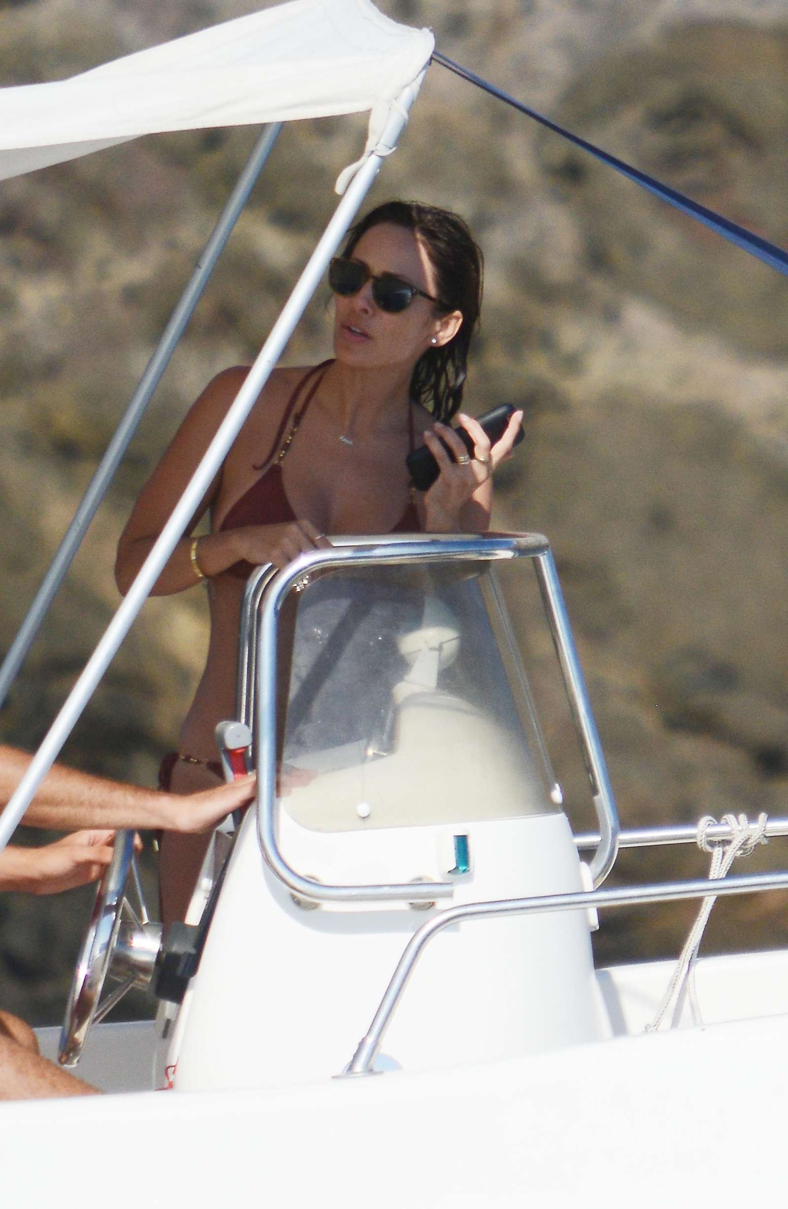 Natalie Imbruglia in Bikini on a Boat in Sicily