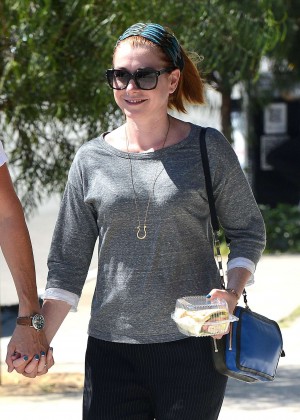 Alyson Hannigan and Alexis Denisof have lunch at Toast in LA