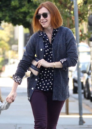 Alyson Hannigan out with her daughter in Brentwood