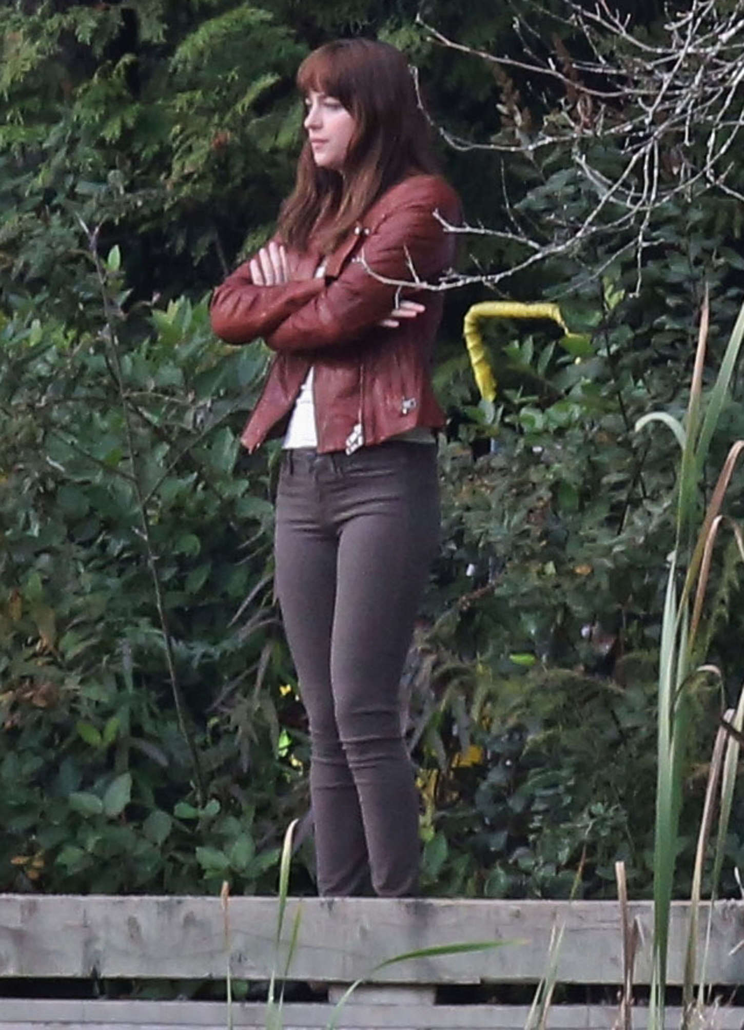 Dakota Johnson in Tight Jeans Filming Fifty Shades of Grey -14 | GotCeleb
