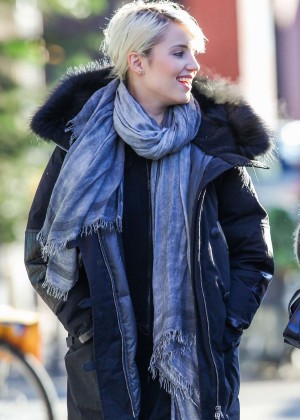 Dianna Agron - Out With a Friend in New York