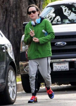 Ellen Page - Leaving a Gym in Los Angeles