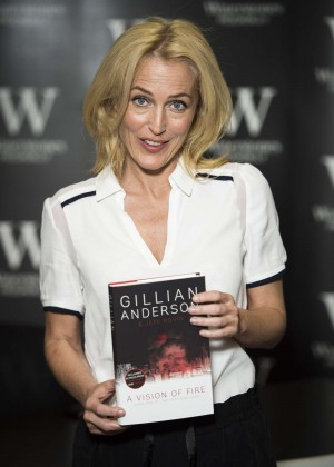 Gillian Anderson - "A Vision of Fire" Book Signing in London