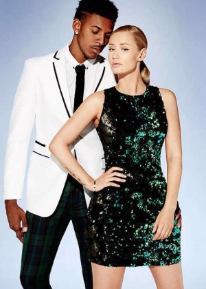 Iggy Azalea in Green Dress for Forever 21 Holiday 2014 Campaign