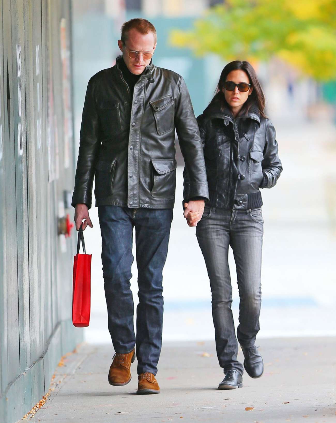 Jennifer Connelly in Jeans and Leather Jacket -05 - GotCeleb