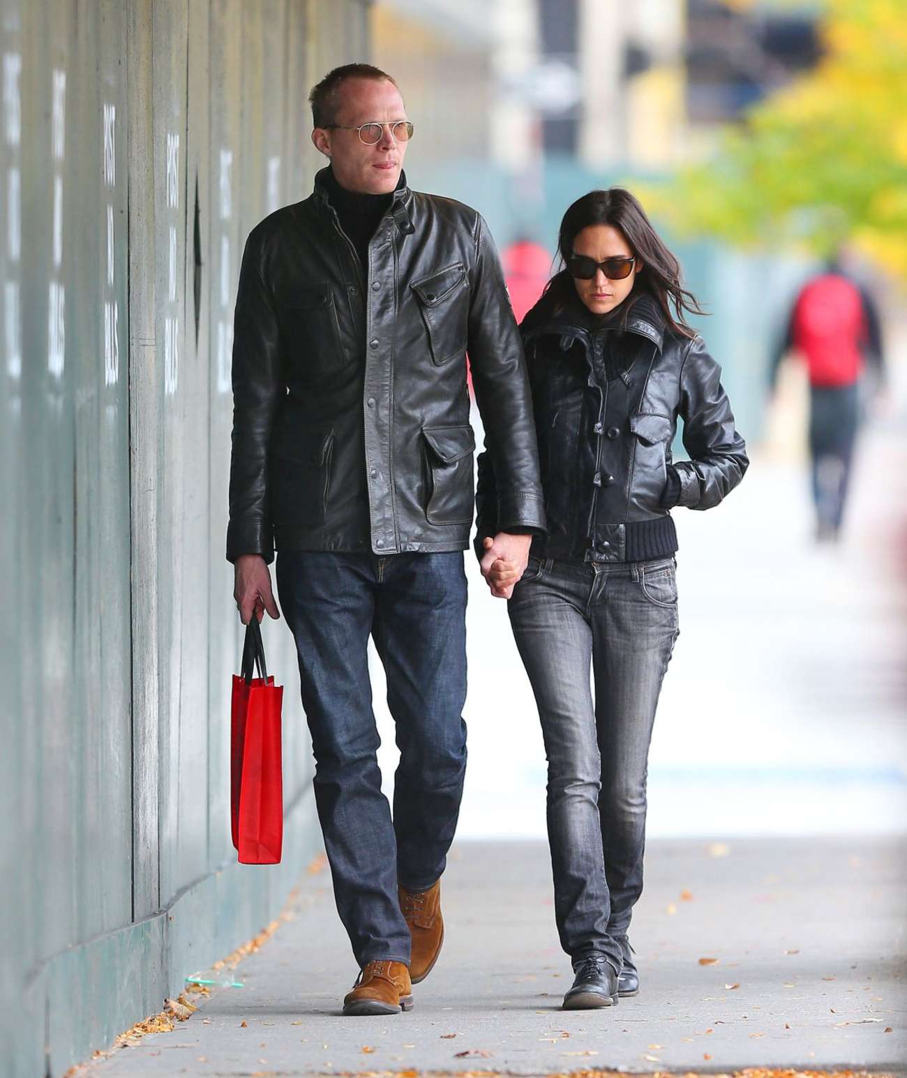 Jennifer Connelly in Jeans and Leather Jacket -10 | GotCeleb