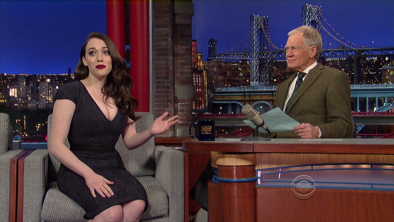 Kat Dennings at 2014 The Late Show with David Letterman -09 | GotCeleb