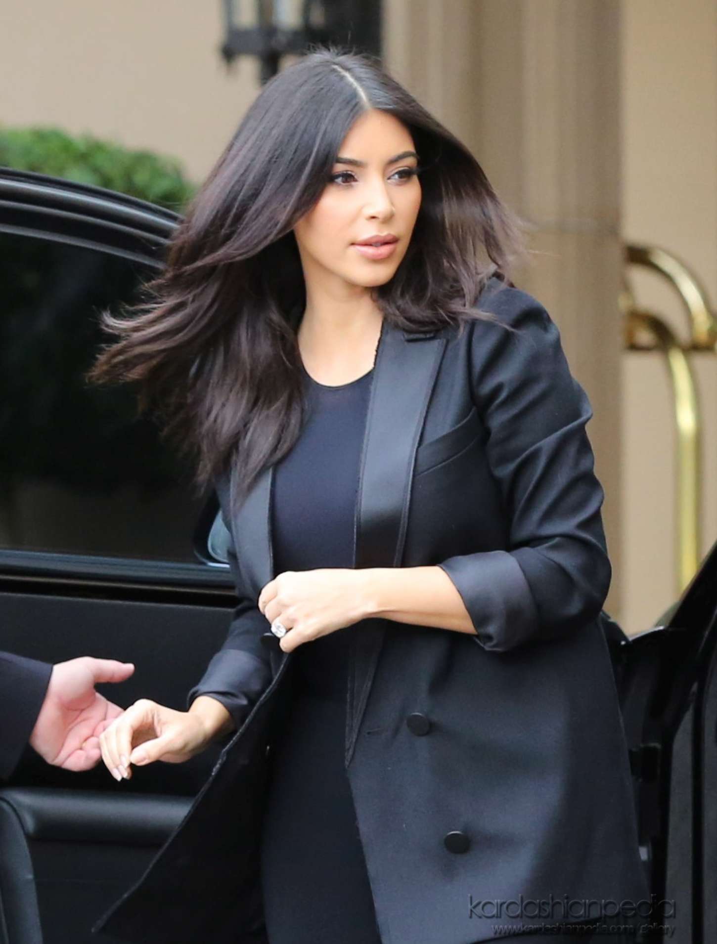 Kim Kardashian at Kourtney's baby shower in Beverly Hills | GotCeleb