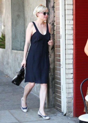 Kirsten Dunst in Black Dress out in Los Feliz