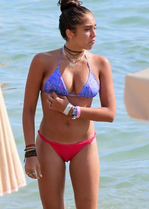 Lourdes Leon Wearing bikini at the beach in Cannes