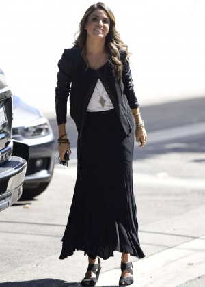 Nikki Reed in Long Black Skirt Shopping in Los Angeles