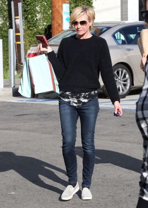 Portia de Rossi in Tight Jeans Shopping in West Hollywood