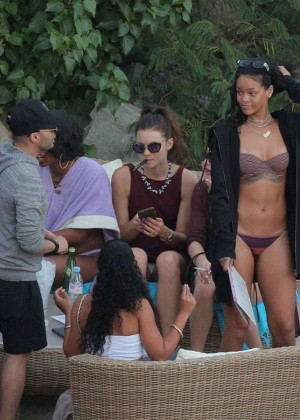 Rihanna - Bikini Beach Party In St. Barts