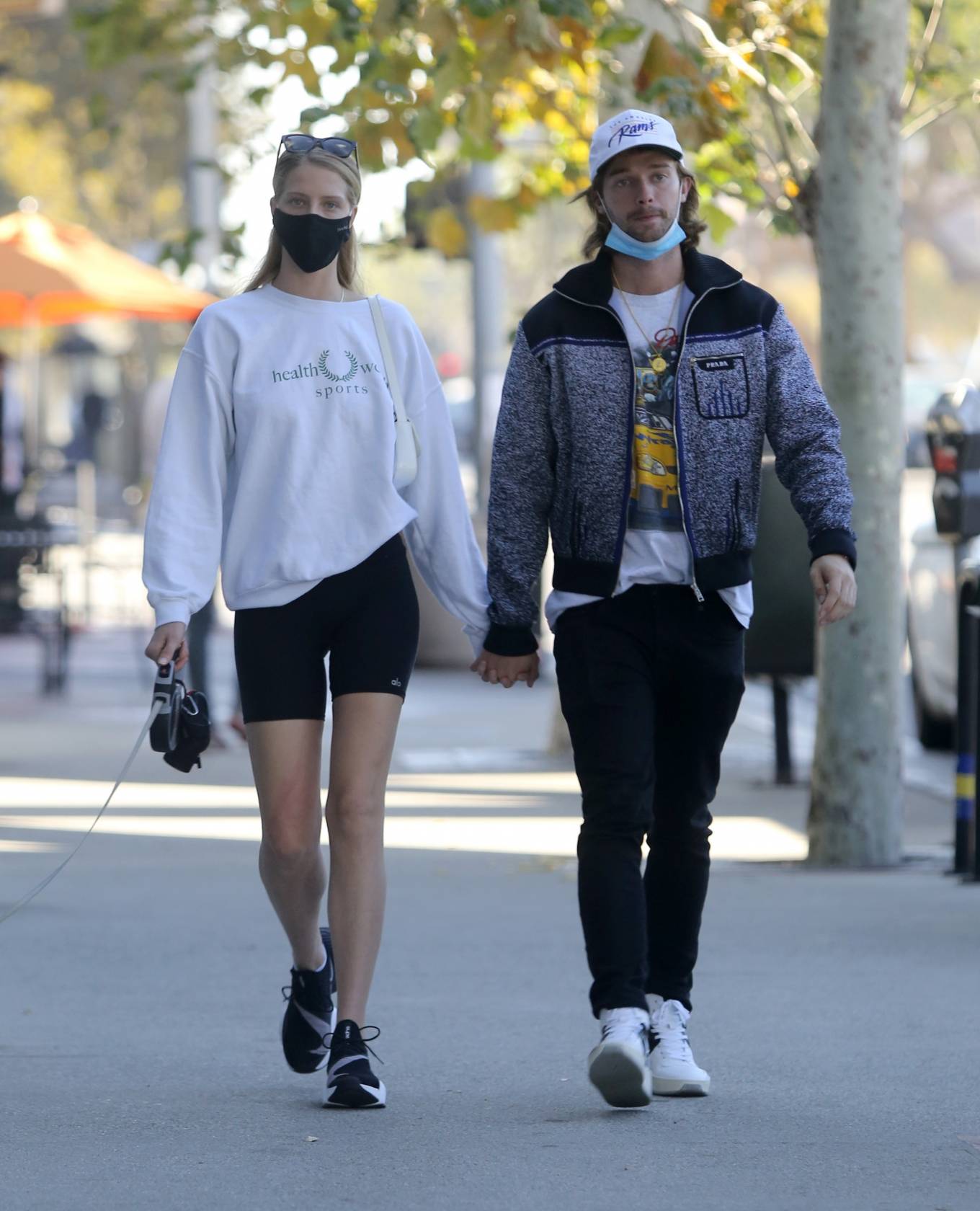 Abby Champion 2020 : Abby Champion and Patrick Schwarzenegger – Spotted while out for lunch at Kreation in Brentwood-06