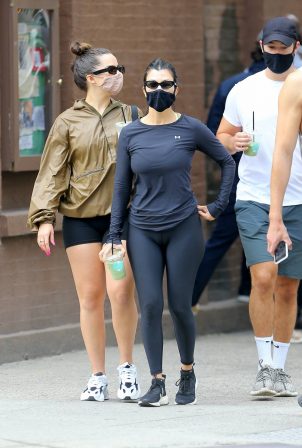 Addison Rae and Kourtney Kardashian - Workout candids in West Village