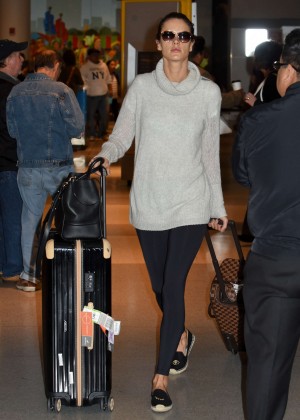 Alessandra Ambrosio - Arrives at JFK Airport in NYC