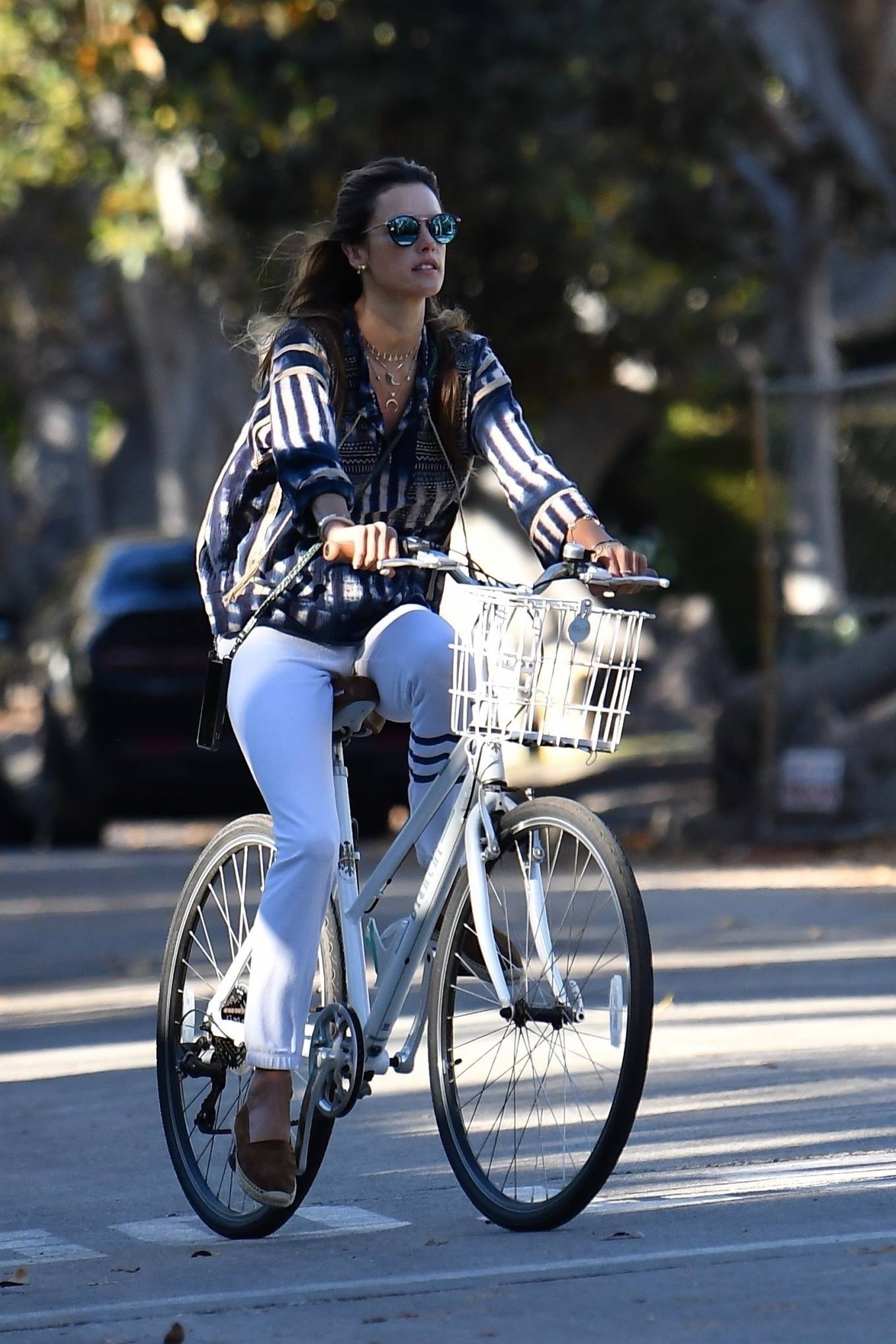 Alessandra Ambrosio - Goes for a bike ride in Brentwood-12 | GotCeleb