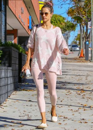 Alessandra Ambrosio - Goes to Pilates class in Los Angeles