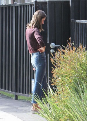 Alessandra Ambrosio in Jeans out in Brentwood