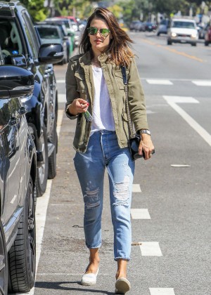 Alessandra Ambrosio in Ripped Jeans out in Los Angeles