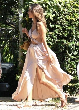 Alessandra Ambrosio in Summer Dress - Out in Florianopolis
