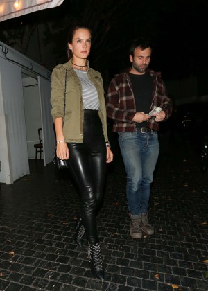 Alessandra Ambrosio in Leather Leaving The Chateau Marmont in Hollywood