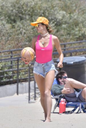 Alessandra Ambrosio - Playing beach volleyball with her boyfriend Richard Lee and in Santa Monica