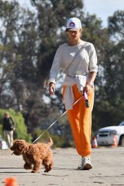 Alessandra Ambrosio - Walks her dog in Brentwood
