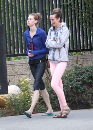 Alyssa Sutherland in Tights Leaves a Yoga in Los Angeles