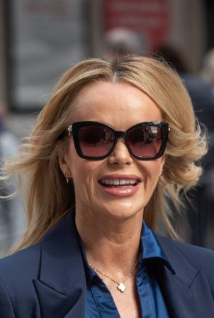 Amanda Holden - Pictured outside the Global Radio Studios in London
