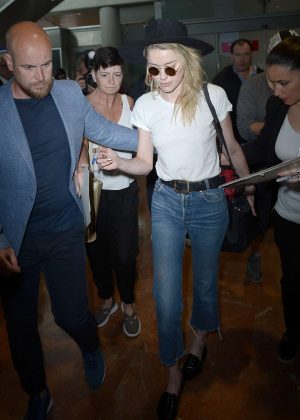 Amber Heard - Arriving at Nice Airport