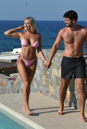Amber Turner - In a bikini by the pool in Turkey