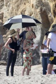Ana De Armas - Plays the role of Marilyn Monroe while filming on the beach in Malibu
