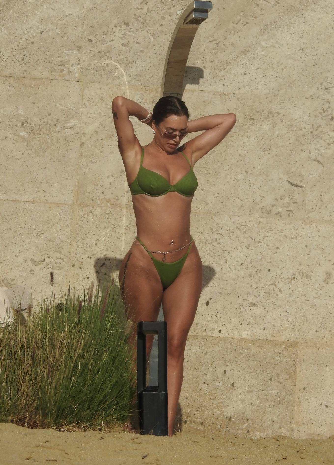 Anastasia Karanikolaou – In a lime green bikini at the beach in Mexico –  GotCeleb