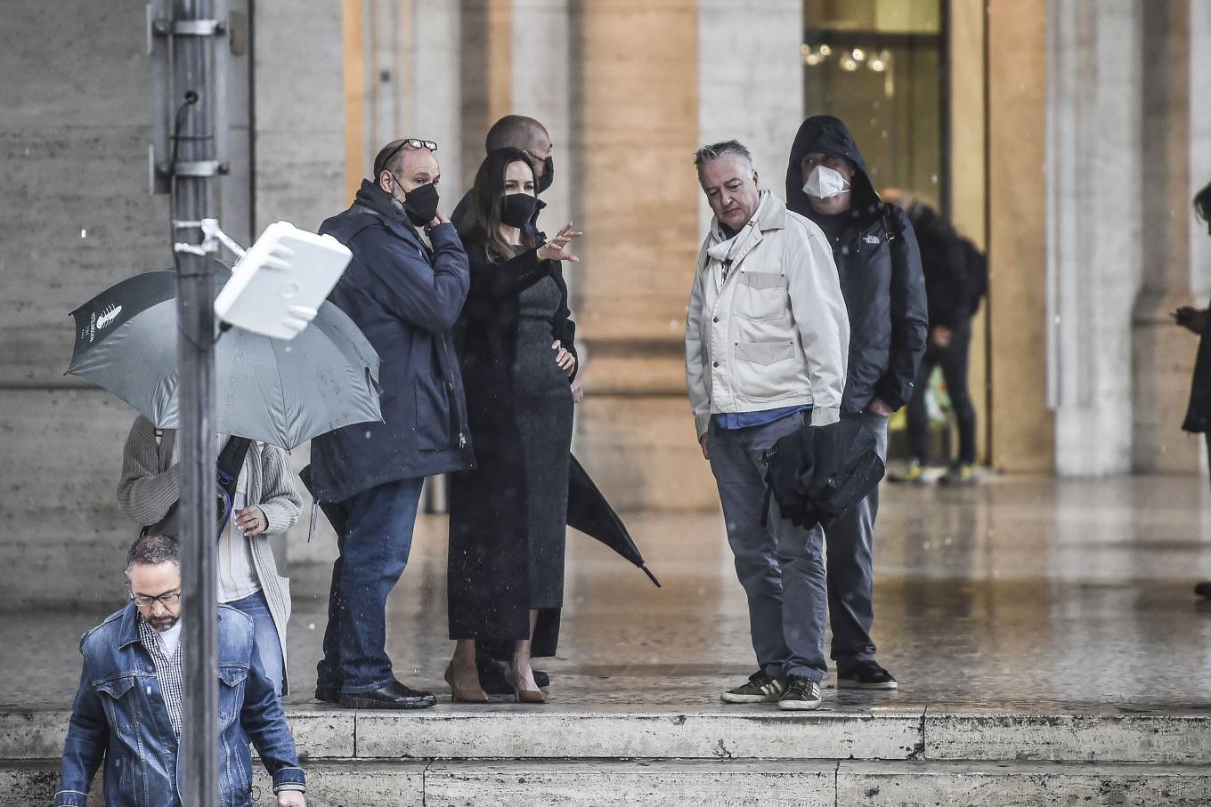 Angelina Jolie 2022 : Angelina Jolie – Spotted in Rome under heavy rain-15