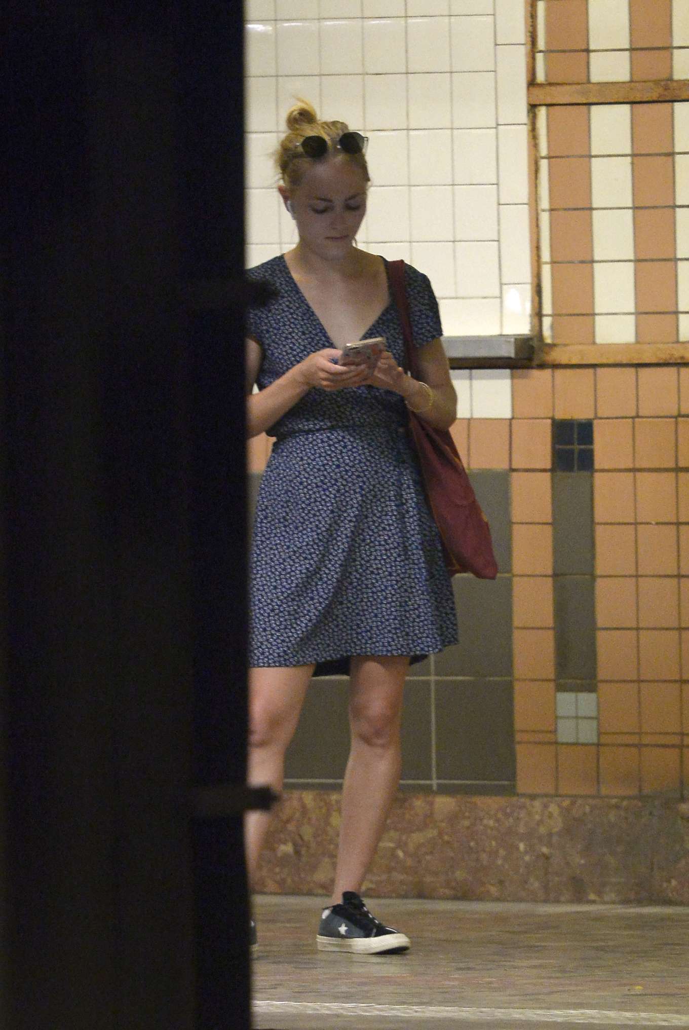 AnnaSophia Robb â€“ In a summer dress out and about in New York