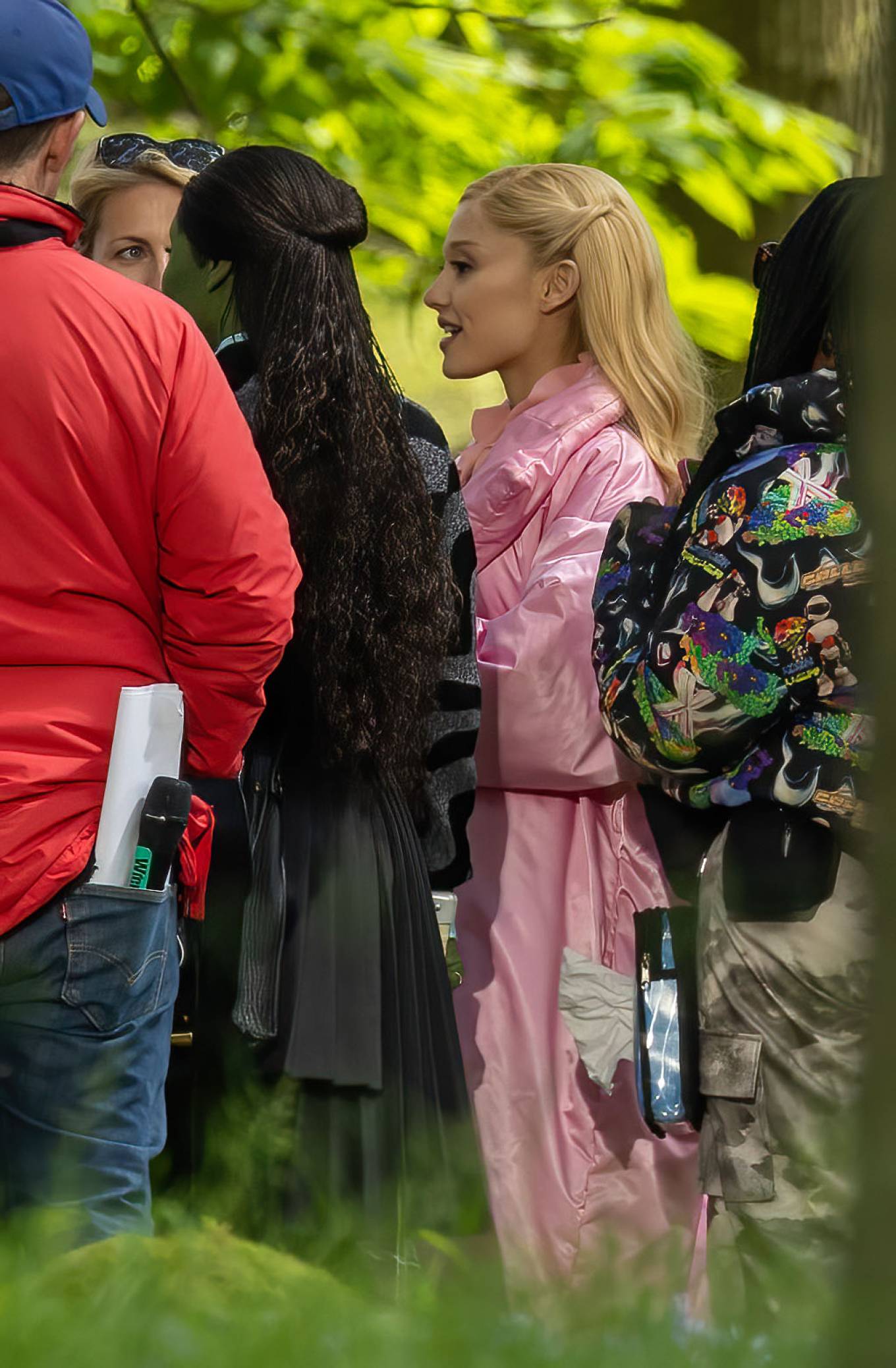 Ariana Grande – With Cynthia Erivo on set in Windsor Great Park England