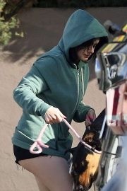 Ariel Winter - Takes her pooch for a walk in Los Angeles