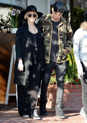 Ashlee Simpson and Evan Ross Leaving Fred Segal in West Hollywood