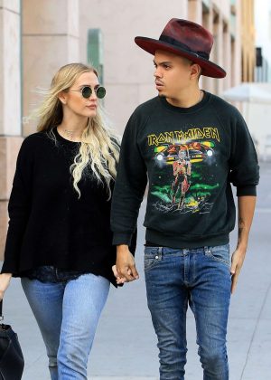 Ashlee Simpson and Evan Ross Shopping in Beverly Hills