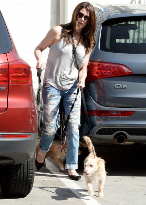 Ashley Greene in Ripped Jeans Out in Studio City